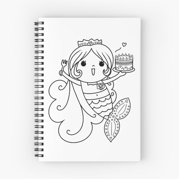 Item preview, mermaid coloring : happy birthday mermaid for painting activity at home or at birthday party designed and sold by Tina-studio.