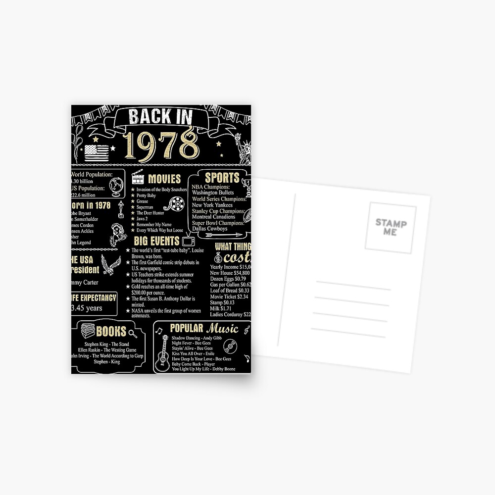 Birthday Anniversary 1978 History Back in 1978 1978-newspaper-poster-birthday-poster-printable-time-capsule-1978-t-the-year-you-were-born-store