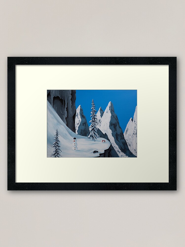 Alternate view of Snowman Framed Art Print