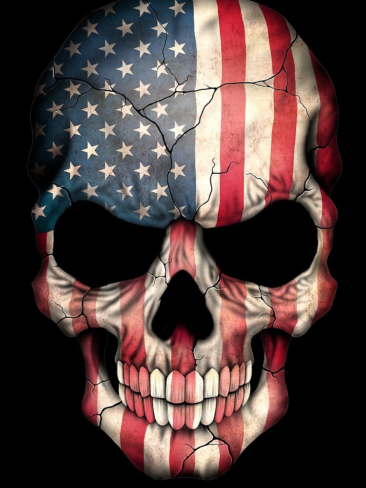 American Flag Skull by JeffBartels
