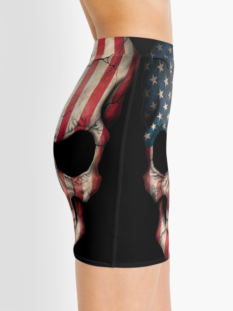 Alternate view of American Flag Skull Mini Skirt