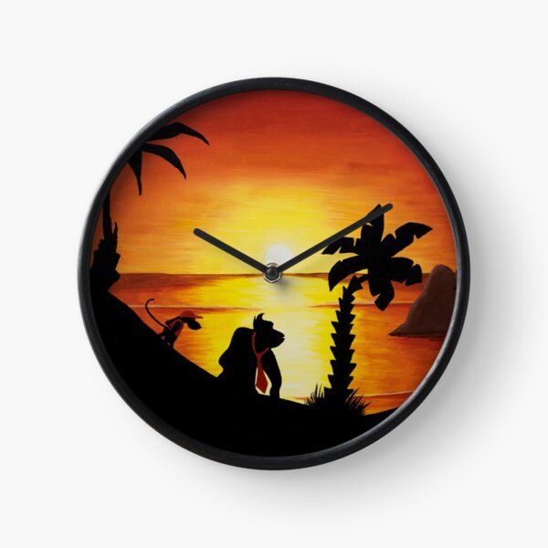 Sunset Shore Clock