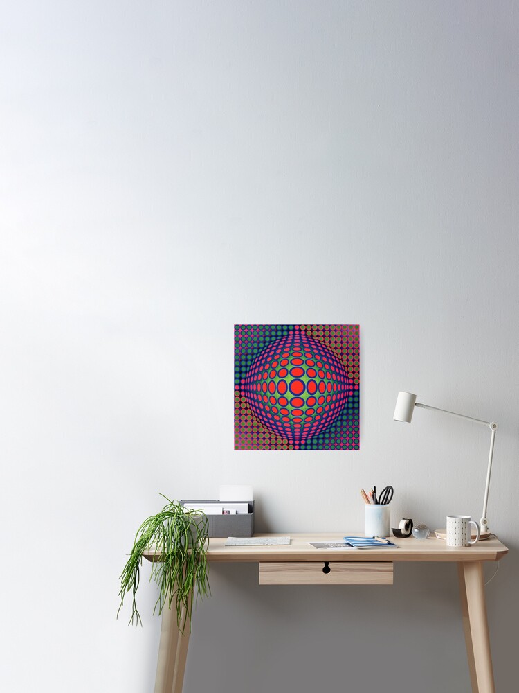 Victor Vasarely - Aesthetic Lamp Colourful Poster for Sale by CharlaCarte