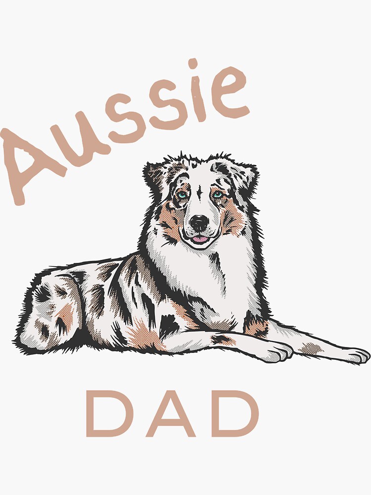 "Aussie Dad Australian Shepherd Aussie Dog Wigglebutt Gifts for Men