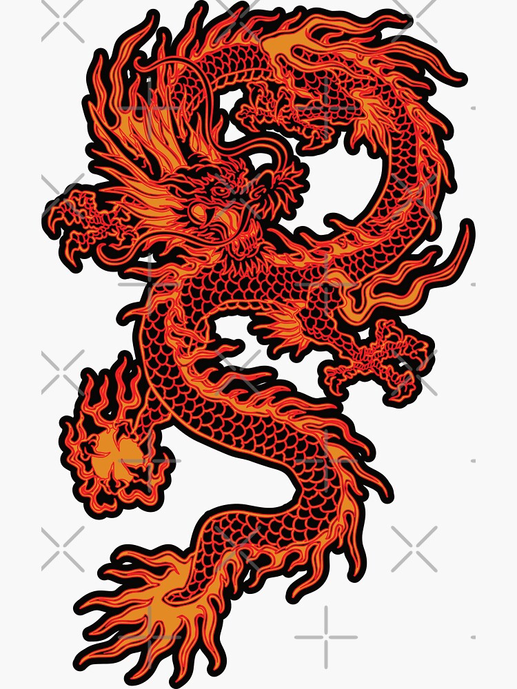 Chinese dragon, tattoo, fire dragon
