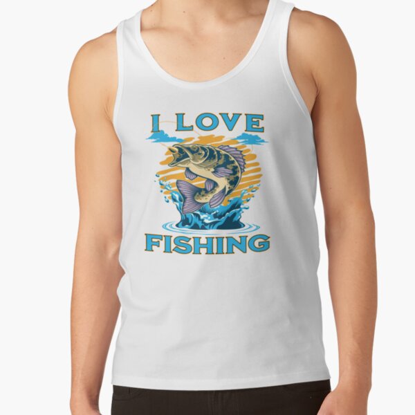 I Love Fishing on Light Background | Sticker