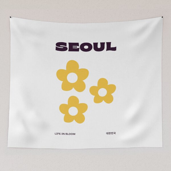 Item preview, Seoul Flower Market, Seoul South Korea Spring Summer Cafe Aesthetic, Shirt Sticker Poster, Korean 서울꽃, 서울, 꽃, designed and sold by Common Truth.