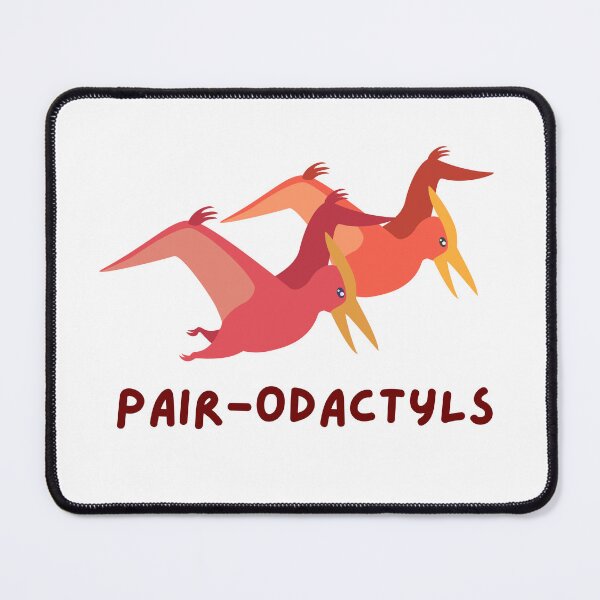 Item preview, Funny Pair of Pterodactyl Dinosaurs Pair-odactyls pterosaurs designed and sold by CherieTree.