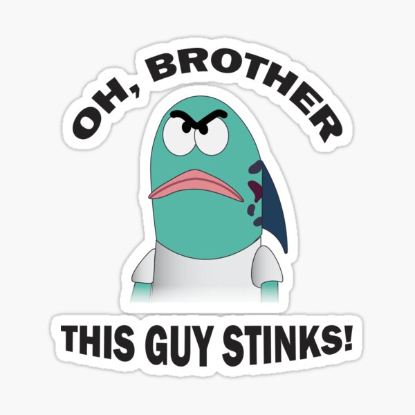 Spongebob Stinks Sticker For Sale By Chewwbekah Redbubble 