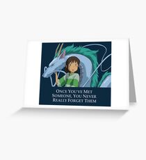 Spirited Away Chihiro and Haku-Studio Ghibli Greeting Card