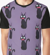 Kiki's Delivery Service Jiji-Studio Ghibli Graphic T-Shirt