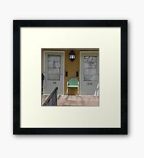 Single Front Yard Chair Between Two Framed Print