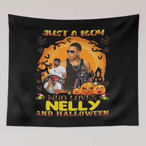 Item preview, Just A Boy Who Loves Nellly And Halloween designed and sold by SamanthaRich33.