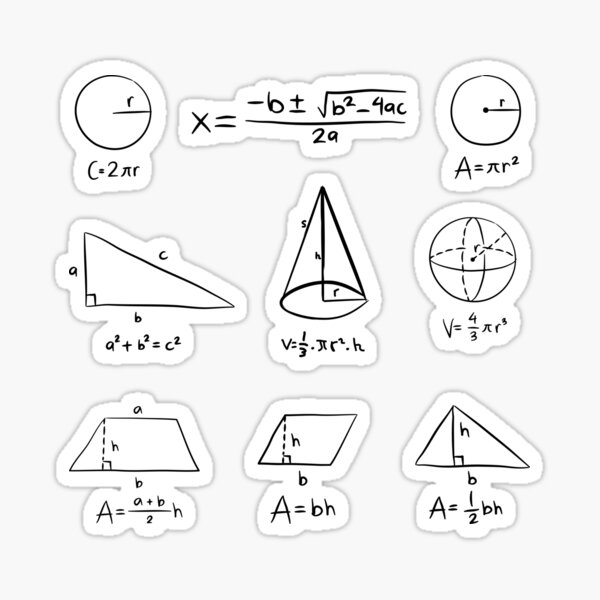 Quadratic Equation Math equations Mathematic formulas Sticker