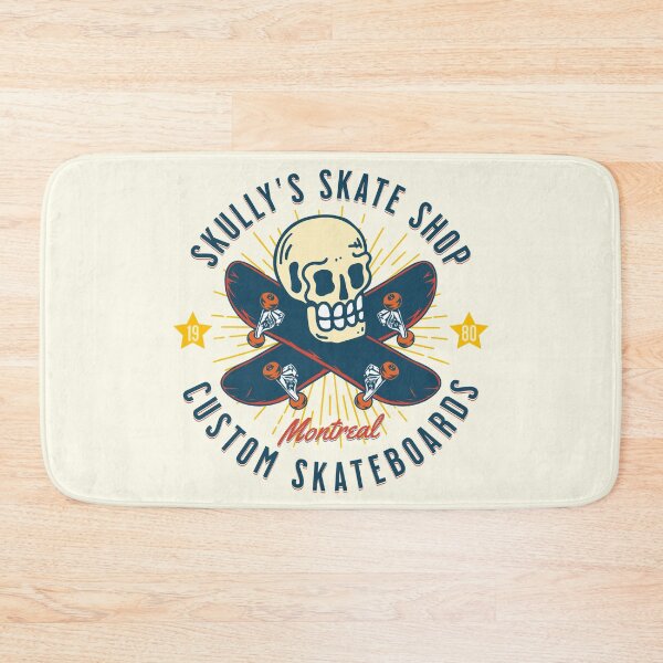 Item preview, Skully's Skate Shop Vintage Skateboarding Skull Custom Board designed and sold by petestyles.