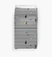 Studio Ghibli-My Neighbor Totoro, Kiki's Delivery Service, and Spirited Away-Striped Duvet Cover