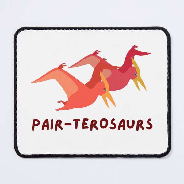 Item preview, Funny Pair of Pterosaur Dinosaurs Pair-terosaurs pterodactyls designed and sold by CherieTree.