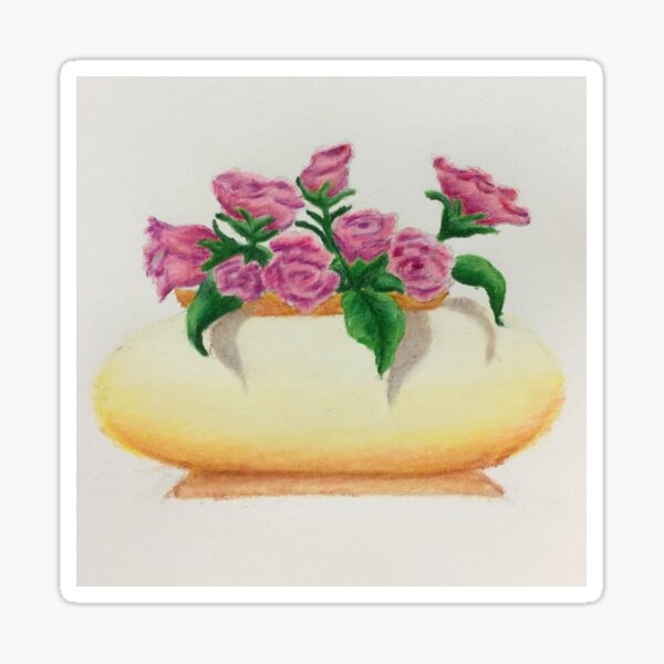 Rose Bowl Illustration Sticker