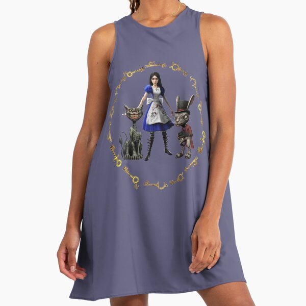 Alice: Madness Returns-Alice Liddell, Cheshire Cat, White Rabbit" A-Line  Dress for Sale by Lhethril | Redbubble