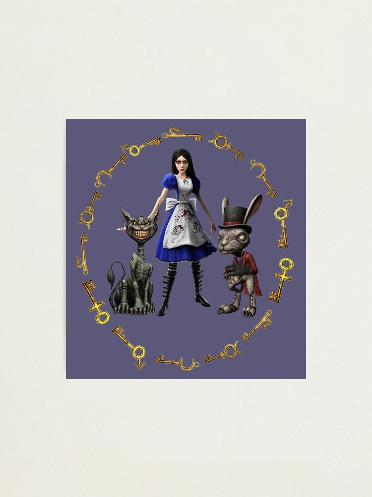 Alice: Madness Returns-Alice Liddell, Cheshire Cat, White Rabbit | Postcard