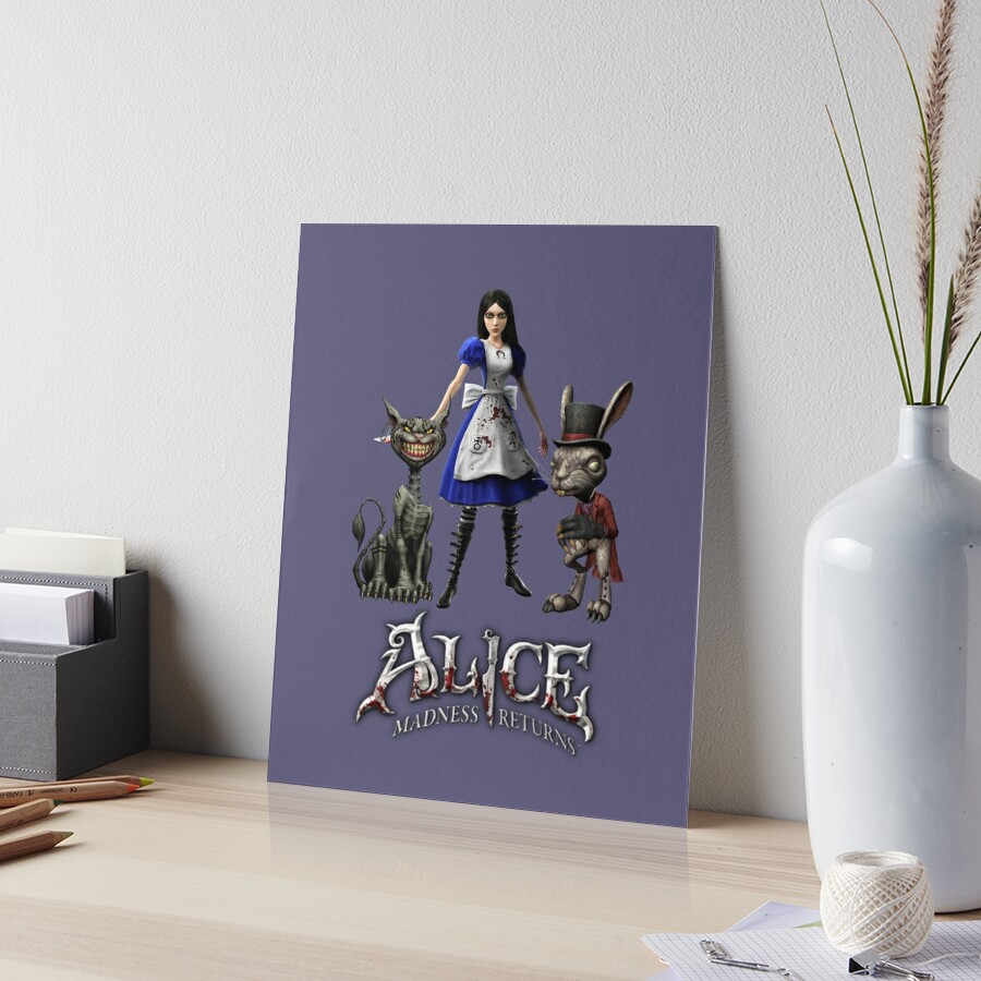 Gift Idea Alice Madness Returns Alice Liddell Cheshire Cat White Rabbit  Greeting Card for Sale by Jennyfer1991