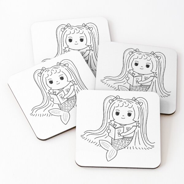 Item preview, mermaid coloring : mermaid love book for painting activity at home or at birthday party designed and sold by Tina-studio.