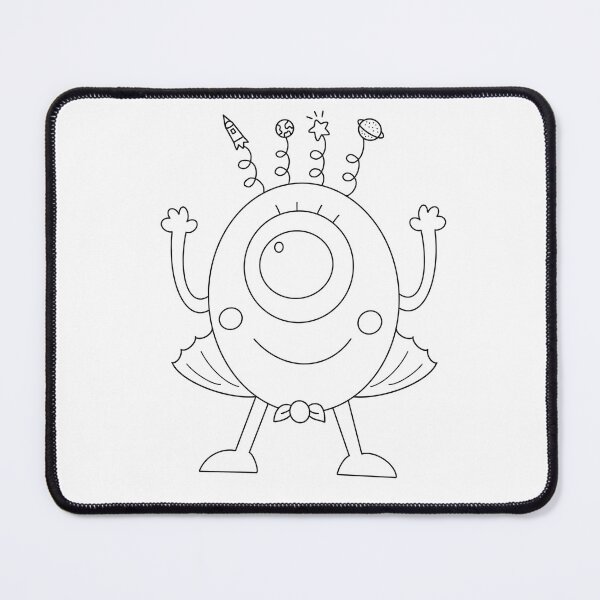 Item preview, monster coloring : big eye monster for painting activity at home or at birthday party designed and sold by Tina-studio.