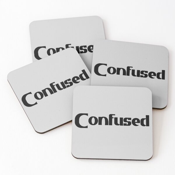 Item preview, Confused - Black Bold Text designed and sold by Chubuter.