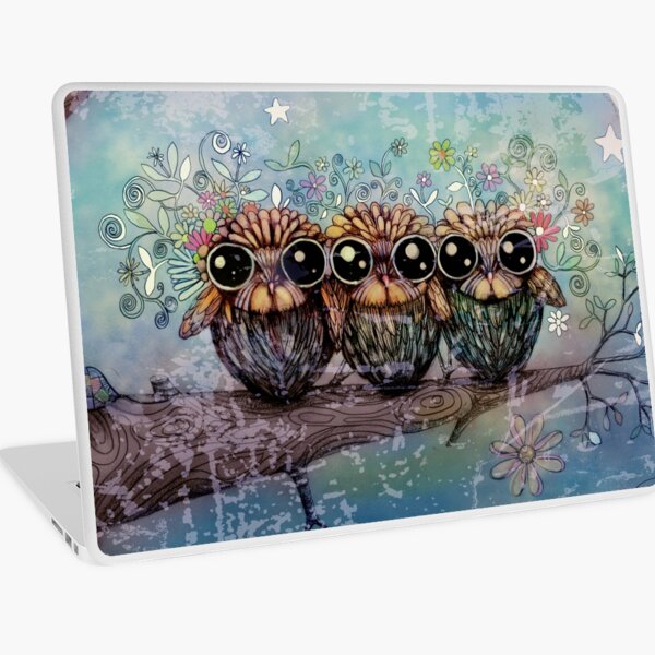 three little night owls Laptop Skin