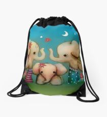 baby elephant Drawstring Bag