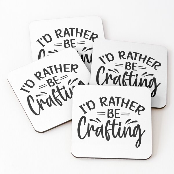 Item preview, I'd Rather Be Crafting designed and sold by andieartco.