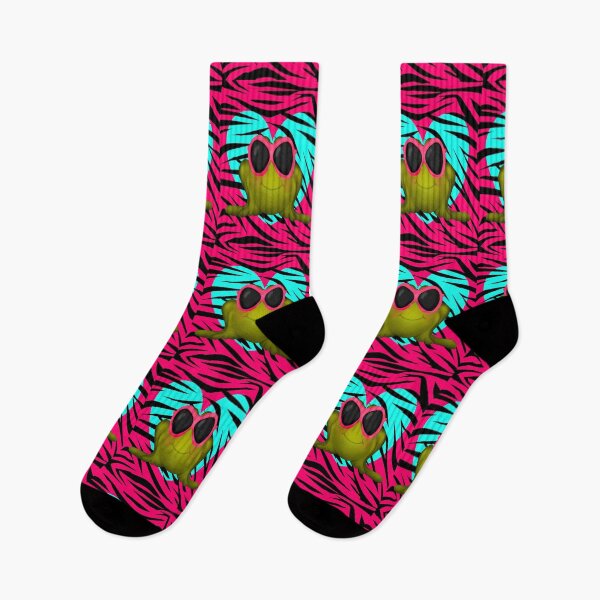 Item preview, Cool Frog on Zebra Stripes designed and sold by BeachBumFamily.