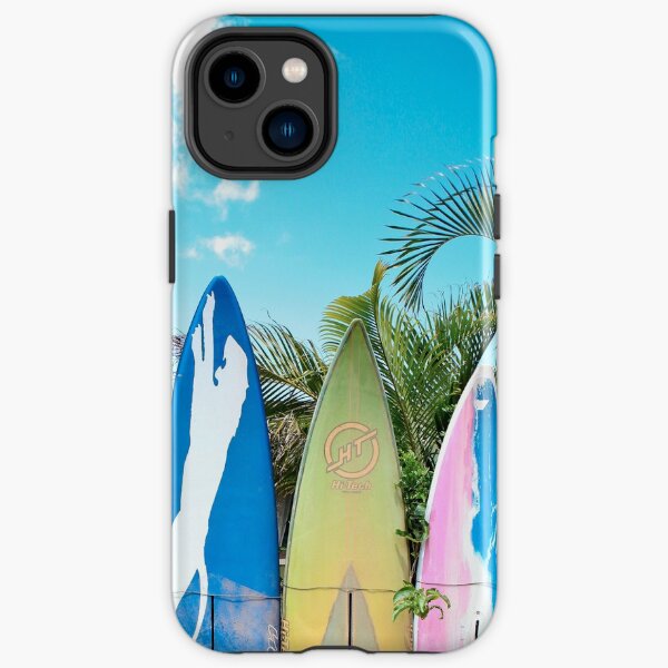 Retro Color Surfboard Fence of Paia iPhone Tough Case