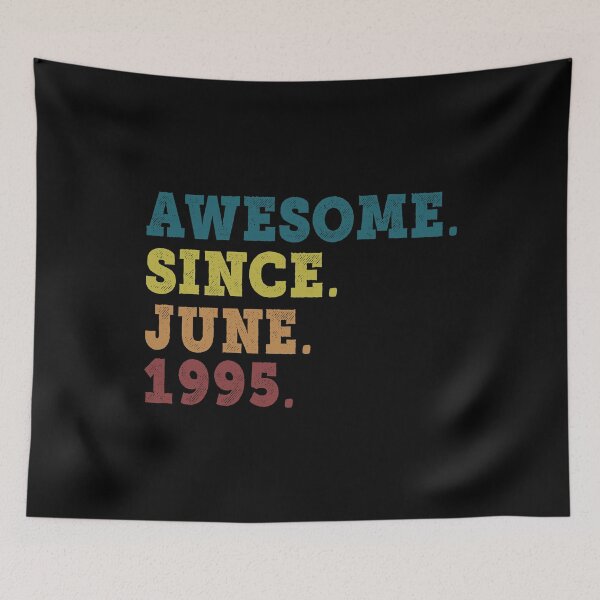 Item preview, Awesome Since June 1995 Retro Vintage 27th Birthday Gift designed and sold by designbychow.