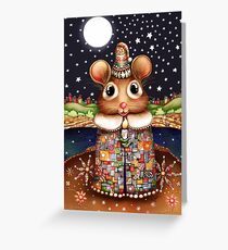 Little Bright Eyes the Radiant Christmas Mouse Greeting Card