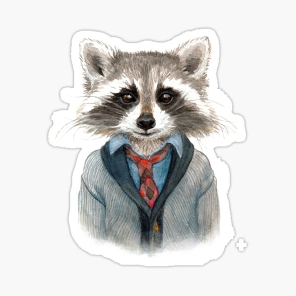 raccoons wearing collared shirts