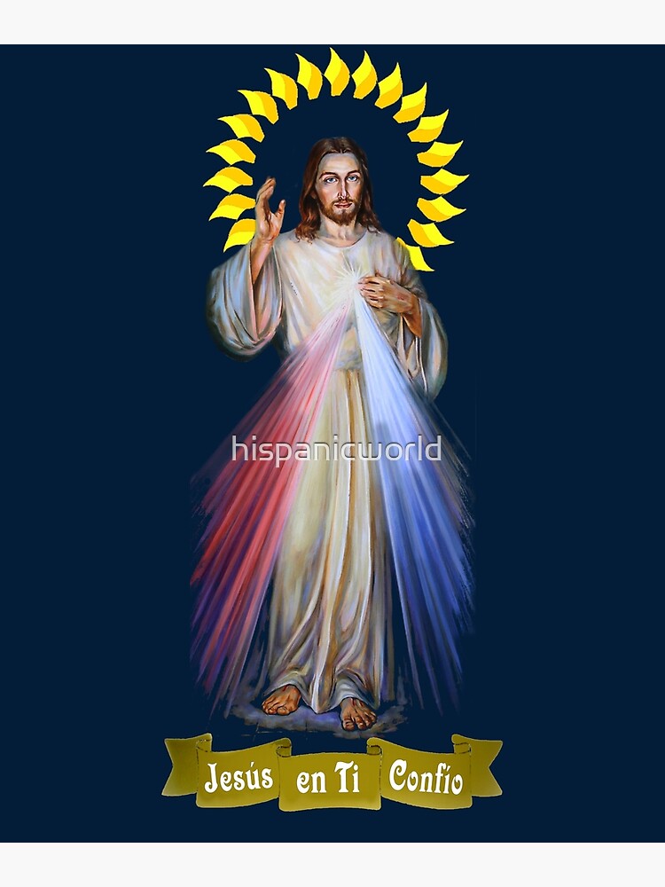 Tarjetas De Felicitacion Jesus Divina Misericordia Spanish De Hispanicworld Redbubble