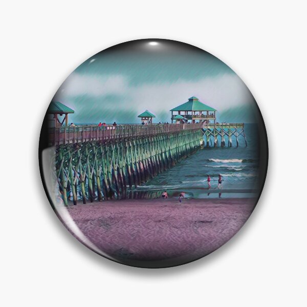 Item preview, The Old Folly Beach Pier Vintage designed and sold by BeachBumFamily.