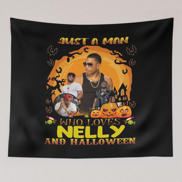 Item preview, Just A Man Who Loves Nellly And Halloween designed and sold by SamanthaRich33.