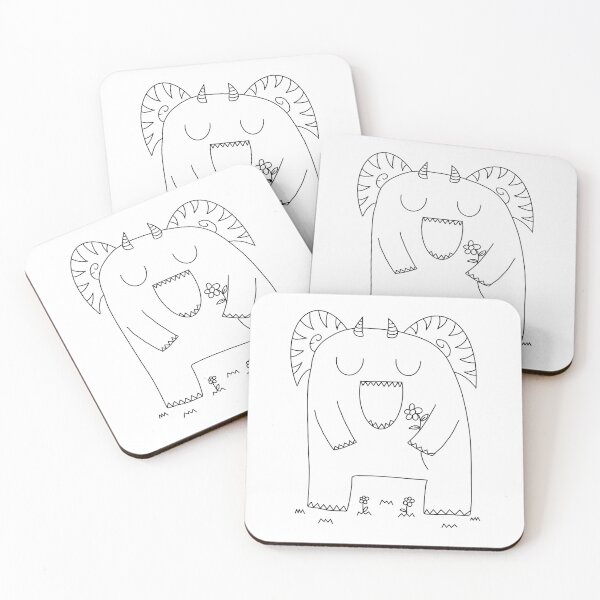 Item preview, monster coloring : funny monster for painting activity at home or at birthday party designed and sold by Tina-studio.