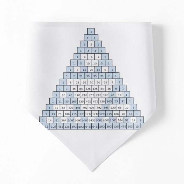 Math-based images in everyday children's setting lay the foundation for subsequent mathematical abilities. Pascal's Triangle,  треугольник паскаля, #PascalsTriangle,  #треугольникпаскаля Pet Bandana