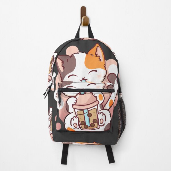 Vista previa del artículo con la obra «Gato Boba Té Burbuja Té Anime Kawaii Neko», diseñado y vendido por studiorabit.