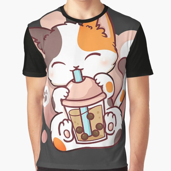 Cat Boba Tea Bubble Tea Anime Kawaii Neko T-Shirt Sticker by DHBubble -  Pixels