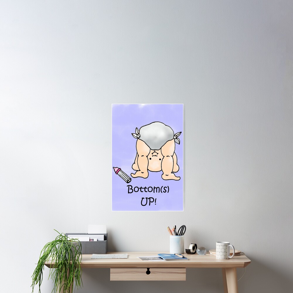 "Bottoms up Cute Baby" Poster by patjila Redbubble