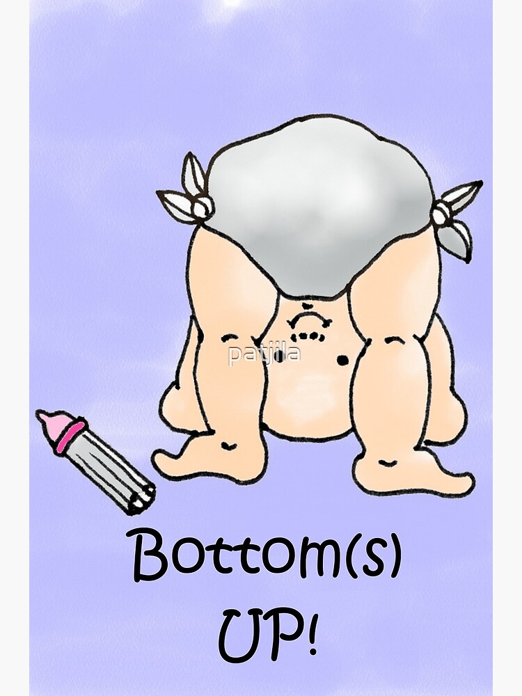 "Bottoms up Cute Baby" Art Print by patjila Redbubble