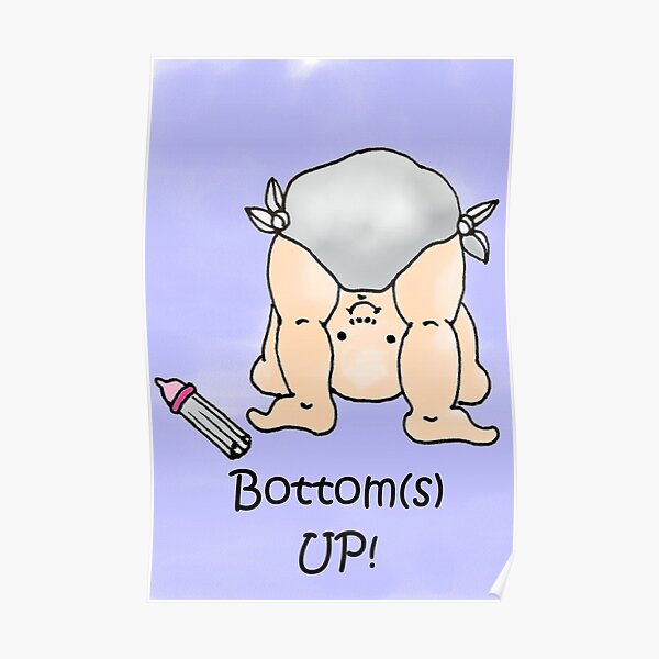 "Bottoms up Cute Baby" Poster by patjila Redbubble
