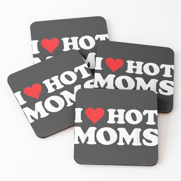 Item preview, I Love Hot Moms Tshirt Funny Red Heart Love Moms designed and sold by studiorabit.