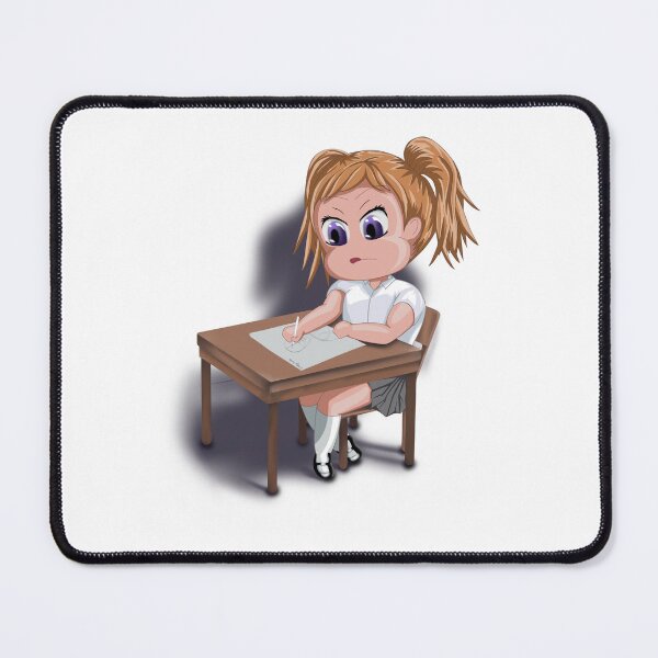 Item preview, Cute school girl working hard doing art designed and sold by sbbaart.
