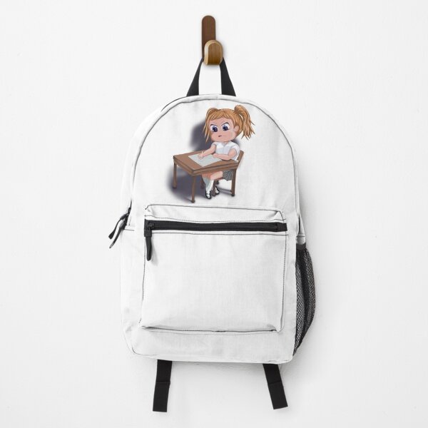 Item preview, Cute school girl working hard doing art designed and sold by sbbaart.