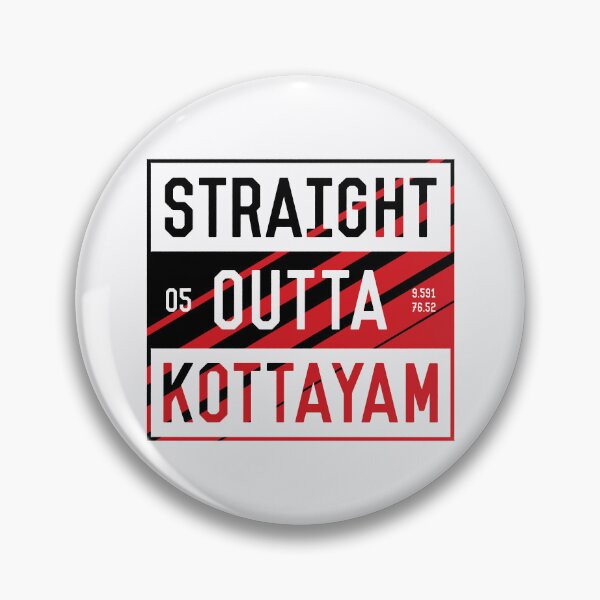 Item preview, Straight Outta Kottayam | Black and red | Funny Malayalam Phrases designed and sold by DrawingBoard.